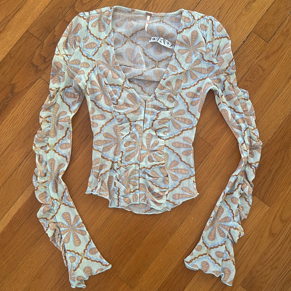 Free People mesh blouse NWT